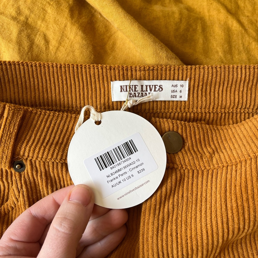 Nine Lives Bazaar Corduroy Frankie Pants NWT - Picture 5 of 7